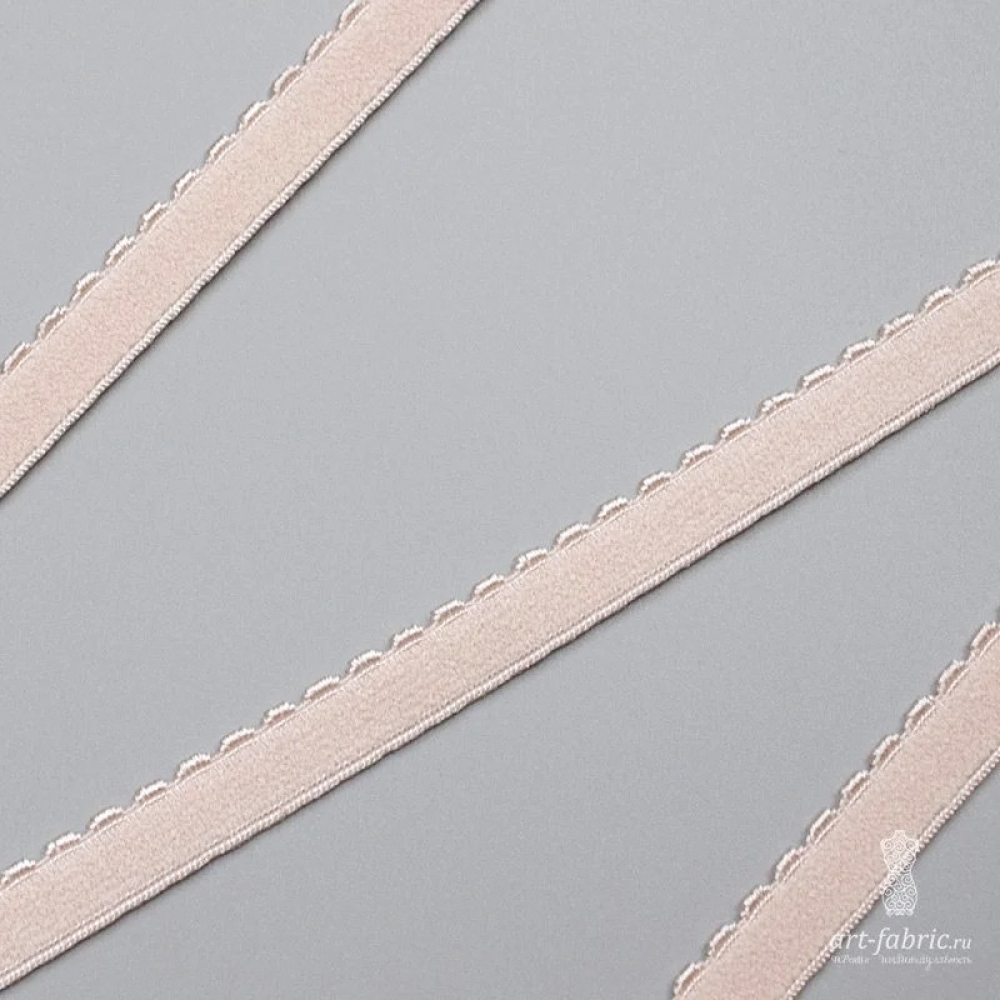 Silver peony elastic ribbon, 10 mm, 641/10 (lauma 168) (009906)