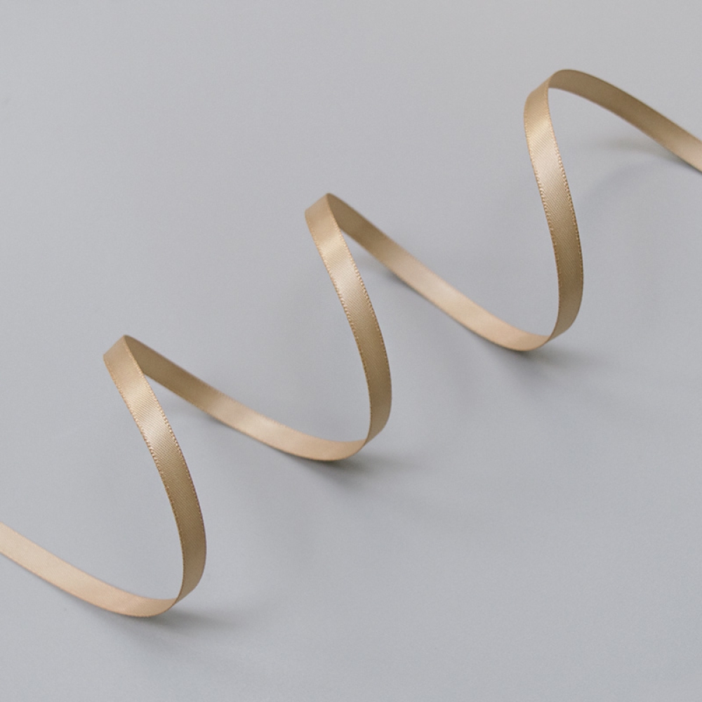 Roasted almond satin ribbon, 6 mm, ARTA-F (lauma 775) (009954)