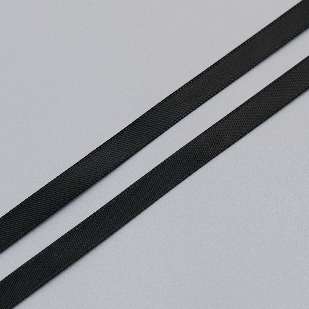 Black satin ribbon, 6 mm, ARTA-F (lauma 170) (009955)