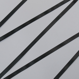 Black satin ribbon, 6 mm, ARTA-F (lauma 170) (009955)