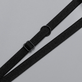 Black elastic bra strap, 10 mm, 740/10 (lauma 170) (001001)
