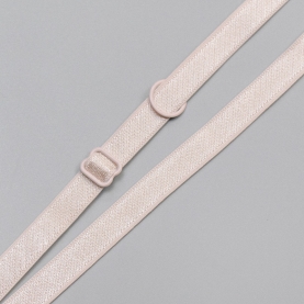 Silver peony elastic bra strap, 10 mm, 740/10 (lauma 168) (001004)
