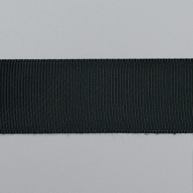 Black grosgrain polyester ribbon, 25 mm (lauma 170) (011544)