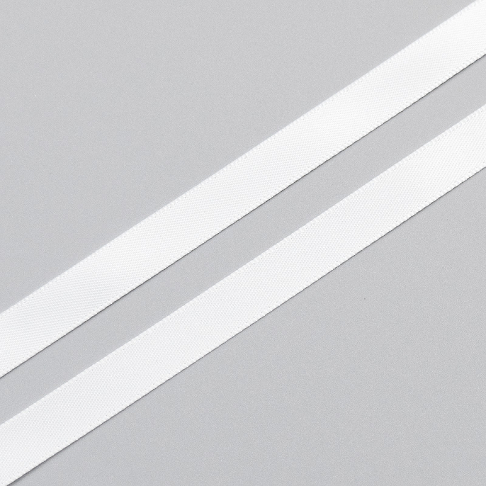 Satin ribbon, 9 mm, white (lauma 001) Corseteria (011904)