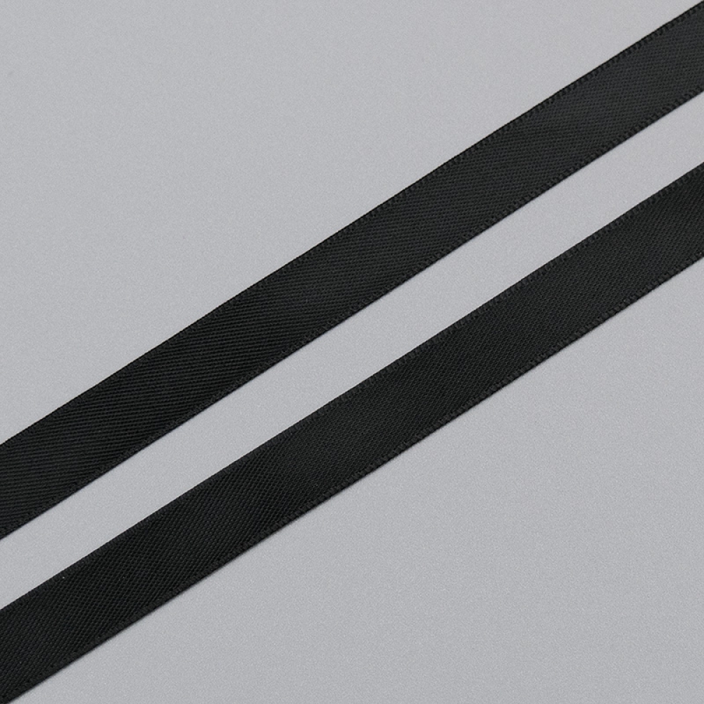 Black satin ribbon, 9 mm, ARTA-F (lauma 170) (011907)