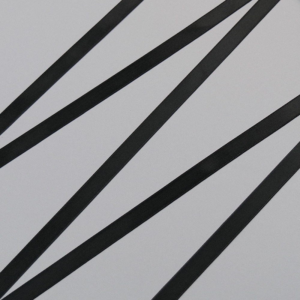 Black satin ribbon, 9 mm, ARTA-F (lauma 170) (011907)