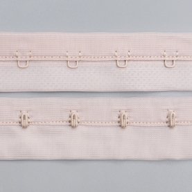 Silver peony hook and eye tape, 1 row (lauma 168) (ARTA-F) (012852)