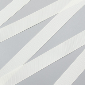 Ivory grosgrain polyester ribbon, 25 mm (lauma 004) (013721)