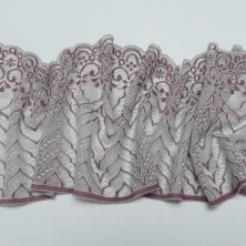 Elastic lace for lingerie, 18 cm, gray and crocus, sale (001213)