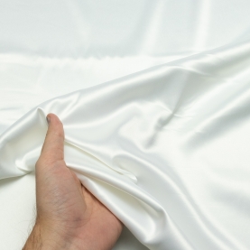 Mikado bridal satin fabric, stretch, 150 cm, off-white (001523) Mikado bridal satin fabric, stretch, 150 cm, off-white (001523)