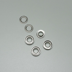 Grommet and washer, silver, 10 mm (40 pc.) (001526)