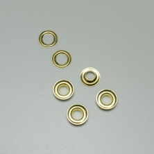 Grommet and washer, gold, 10 mm (40 pc.) (001527)