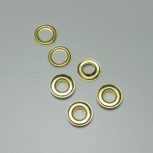 Grommet and washer, gold, 12 mm (40 pc.) (001530)