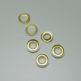 Grommet and washer, gold, 12 mm (40 pc.) (001530)