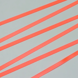 Satin ribbon, 6 mm, neon orange, Corseteria (001540)